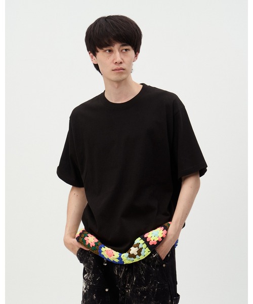 DISCOVERED（ディスカバード）の「HEM CROCHET TEE（Tシャツ/カットソー・メンズ・ブラック/ホワイト・LARGE/SMALL）」の4枚目の写真