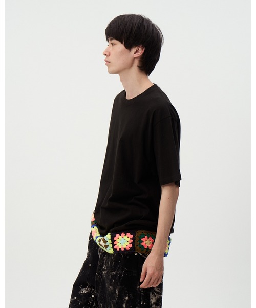 DISCOVERED（ディスカバード）の「HEM CROCHET TEE（Tシャツ/カットソー・メンズ・ブラック/ホワイト・LARGE/SMALL）」の5枚目の写真