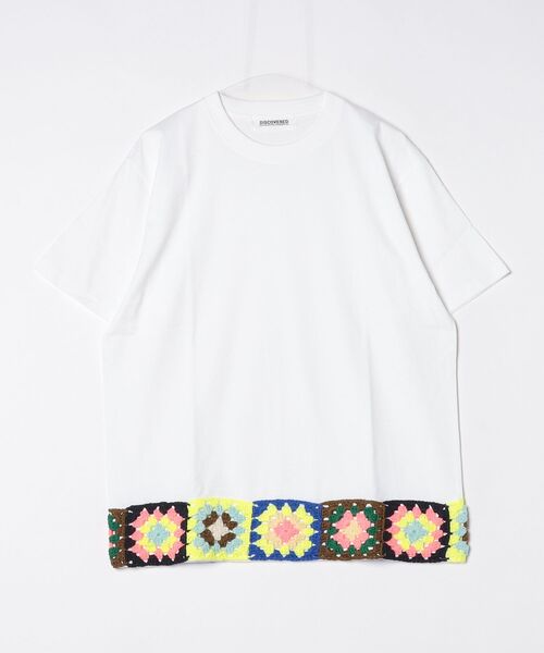 DISCOVERED（ディスカバード）の「HEM CROCHET TEE（Tシャツ/カットソー・メンズ・ブラック/ホワイト・LARGE/SMALL）」の9枚目の写真