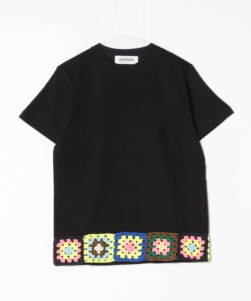 DISCOVERED（ディスカバード）の「HEM CROCHET TEE（Tシャツ/カットソー・メンズ・ブラック/ホワイト・LARGE/SMALL）」の10枚目の写真