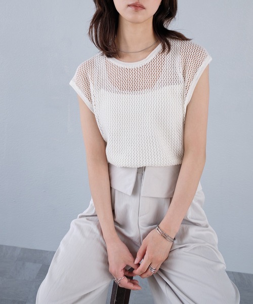 murea（ミュレア）の「折り返しウエストデザインタックルーズワイドパンツ（その他パンツ・レディース・ブラック/インディゴブルー/アイボリー・S/M）」の10枚目の写真