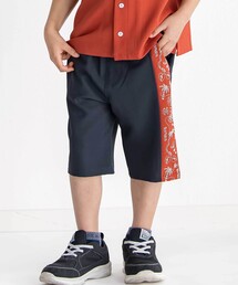 5.5分丈 パームステッチバイカラー トロストレッチパンツ(110~160cm)