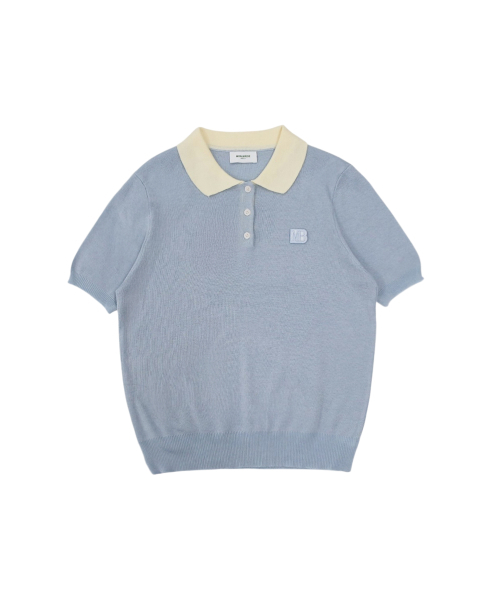 MONBIRDIE GOLF(モンバーディーゴルフ)の「スウィーティMB 半袖ニット スカイブルー(ニット/セーター・レディース・スカイブルー・FREE)」の1枚目の写真