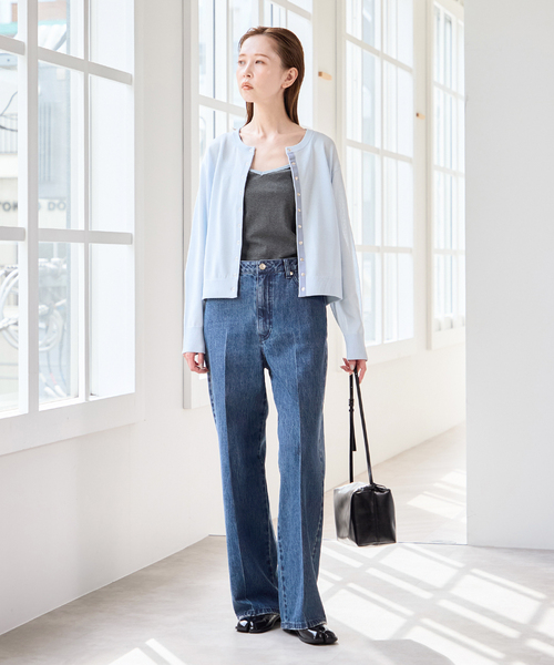 U by SPICK&SPAN（ユーバイスピックアンドスパン）の「LOW CLASSIC Lc / ロウ クラシック エルシー SILKET CAMISOLE（キャミソール・レディース・ネイビー/ブラック系その他・SMALL）」の10枚目の写真