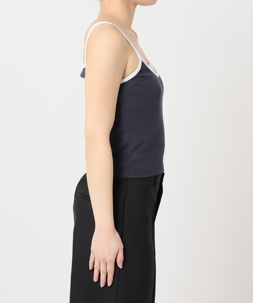 U by SPICK&SPAN（ユーバイスピックアンドスパン）の「LOW CLASSIC Lc / ロウ クラシック エルシー SILKET CAMISOLE（キャミソール・レディース・ネイビー/ブラック系その他・SMALL）」の19枚目の写真