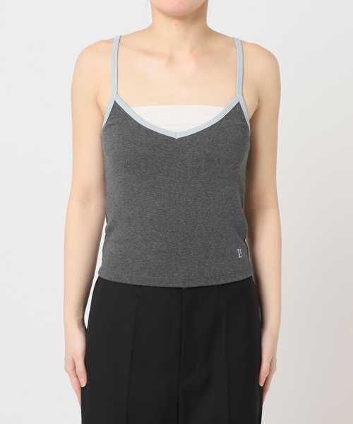 U by SPICK&SPAN（ユーバイスピックアンドスパン）の「LOW CLASSIC Lc / ロウ クラシック エルシー SILKET CAMISOLE（キャミソール・レディース・ネイビー/ブラック系その他・SMALL）」の13枚目の写真