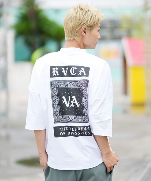 RVCA(ルーカ)の「RVCA/ルーカ 半袖ラッシュTシャツ BG04AP07(Tシャツ/カットソー・メンズ・ベージュ/ブラック/ホワイト・L/M/S)」の8枚目の写真