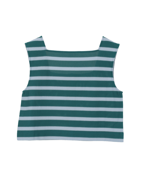 CURRENTAGE（カレンテージ）の「Russell Stripe  Jersey Top（Tシャツ/カットソー・レディース・グリーン/ブラック/ブルー・1）」の5枚目の写真