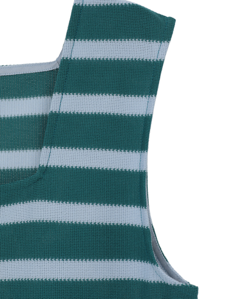 CURRENTAGE（カレンテージ）の「Russell Stripe  Jersey Top（Tシャツ/カットソー・レディース・グリーン/ブラック/ブルー・1）」の7枚目の写真