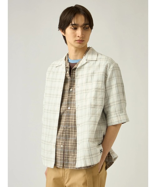 Mc McGREGOR(エムシーマックレガー)の「【Mc McGREGOR】Linen Washer Finished Open-Collar SS Shirt(シャツ/ブラウス・メンズ・その他12/その他10/その他11・L/M)」の2枚目の写真