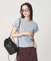 レディースのTシャツ/カットソー（ブルー・ネイビー/青色系・花柄