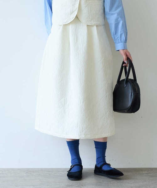 bulle de savon(ビュルデサボン)の「ichijiku quilt ジャカード スカート(スカート・レディース・キナリ・FREE)」の7枚目の写真