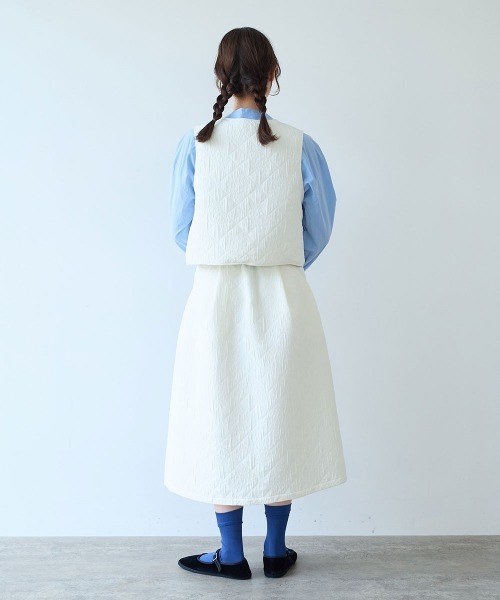 bulle de savon(ビュルデサボン)の「ichijiku quilt ジャカード スカート(スカート・レディース・キナリ・FREE)」の2枚目の写真