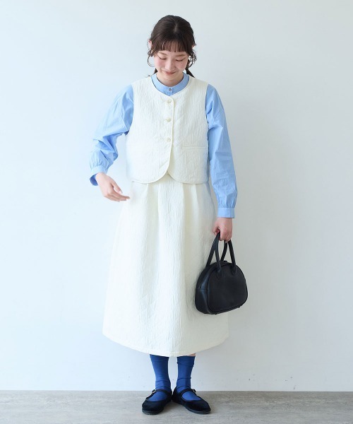 bulle de savon(ビュルデサボン)の「ichijiku quilt ジャカード スカート(スカート・レディース・キナリ・FREE)」の6枚目の写真