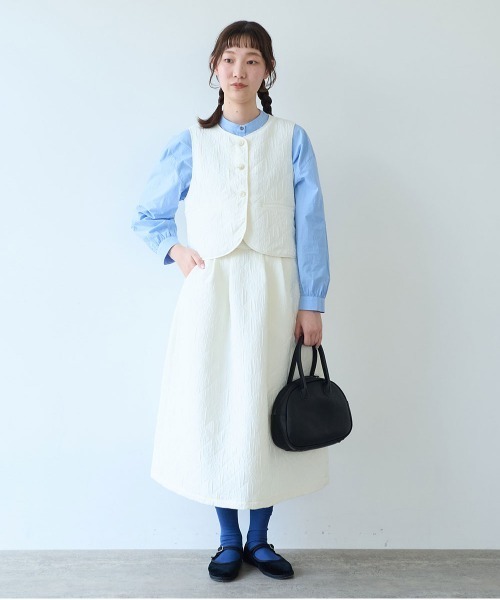 bulle de savon(ビュルデサボン)の「ichijiku quilt ジャカード スカート(スカート・レディース・キナリ・FREE)」の5枚目の写真