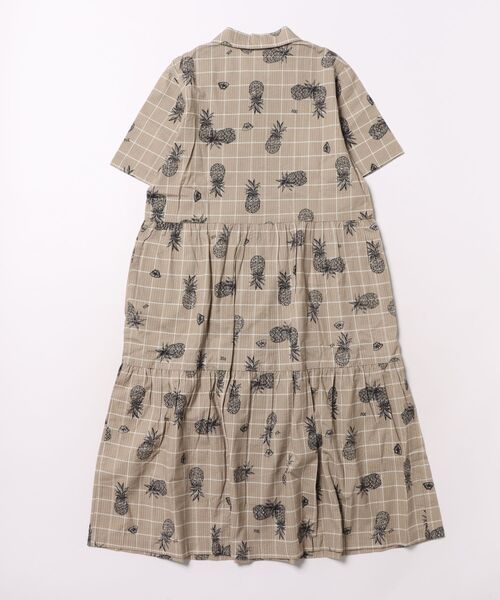 HAKKA KIDS（ハッカキッズ）の「[ジュニアサイズ]パイナップルチェックプリントワンピース（ワンピース・キッズ・ベージュ・140cm）」の2枚目の写真