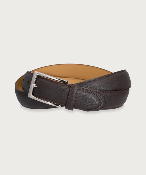 POLO RALPH LAUREN(ポロ ラルフ ローレン)の「エンボスレザー 30mm メンズベルト(ベルト・メンズ・ブラック/ダークブラウン・FREE)」の2枚目の写真