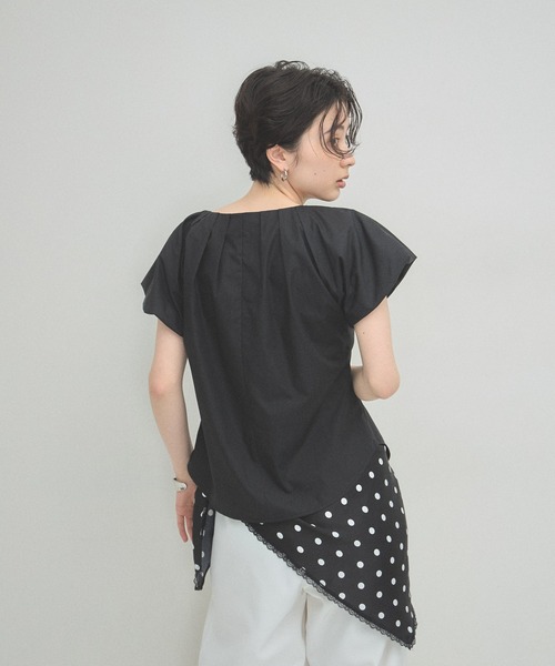 ARVELLIA(アルベリア)の「SOFT PLEAT BLOUSE(シャツ/ブラウス・レディース・ホワイト/ブラック・M)」の7枚目の写真