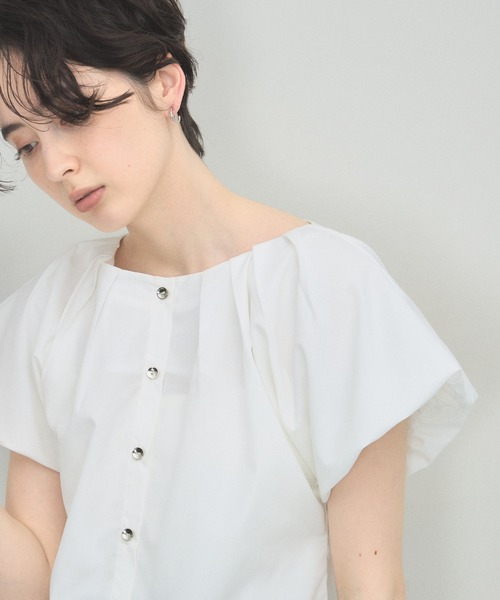 ARVELLIA(アルベリア)の「SOFT PLEAT BLOUSE(シャツ/ブラウス・レディース・ホワイト/ブラック・M)」の21枚目の写真