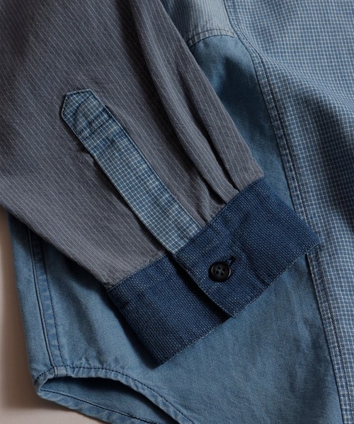 FDMTL（ファンダメンタル）の「【FDMTL】PATCHWORK SHIRT 3YR WASH（シャツ/ブラウス・メンズ・インディゴブルー・4/3）」の8枚目の写真