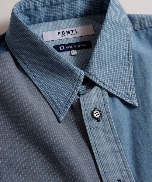 FDMTL（ファンダメンタル）の「【FDMTL】PATCHWORK SHIRT 3YR WASH（シャツ/ブラウス・メンズ・インディゴブルー・4/3）」の4枚目の写真