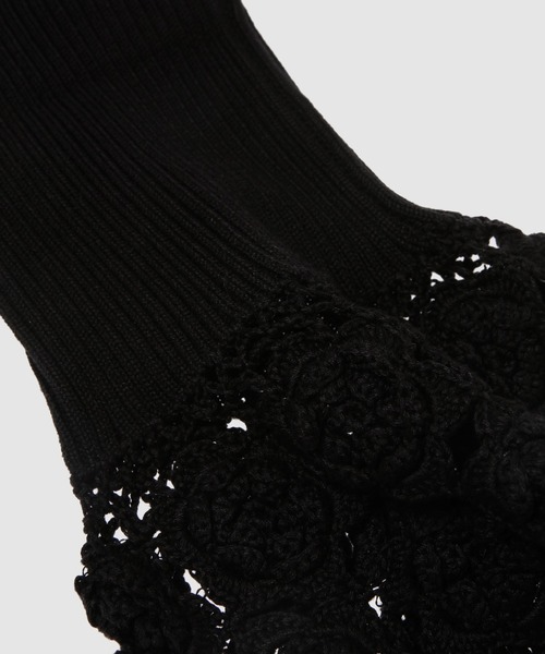 GANNI（ガニー）の「Fine Cotton Rib Crochet Pants（その他パンツ・レディース・ブラック・M/S）」の5枚目の写真