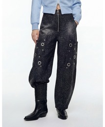 TAJEN:T（タジェント）の「【TAJEN:T】NEEDLE PUNCH EYELET CURVE DENIM/ニードルパンチアイレットカーブデニム（デニムパンツ）」