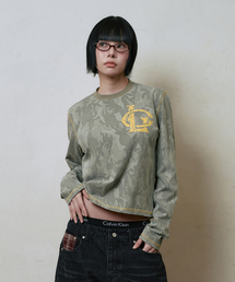クラックロゴ長袖Tシャツカモ