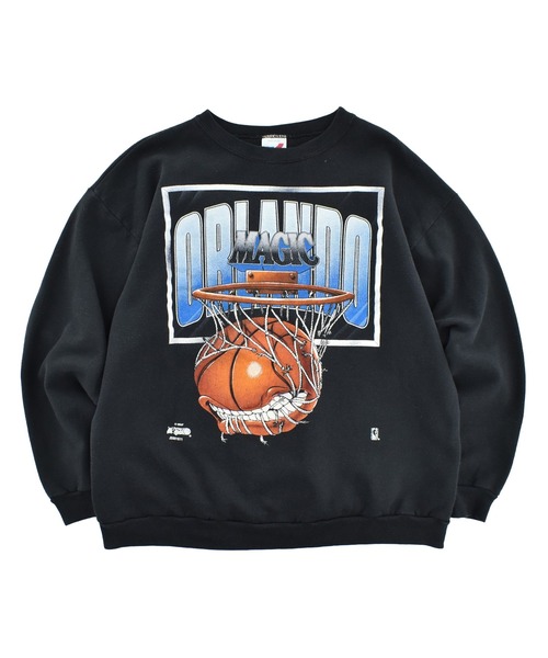 NBA/NFL/NHL/MLB(エヌビーエーエヌエフエルエヌエイチエルエムエルビー)の「【USED】90’s ARTEX “NBA Orlando Magic" スウェット USA製(スウェット・メンズ・ブラック・X-LARGE)」の1枚目の写真