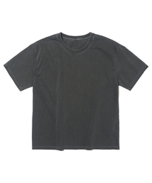 ピグメントプレーンクロップ半袖Tシャツ(チャコール)