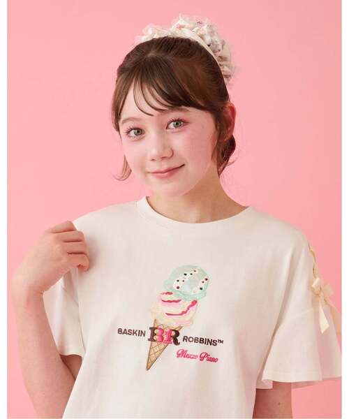 mezzo piano Junior(メゾピアノジュニア)の「【サーティワン アイスクリーム】アイス柄シュシュ(その他ヘアアクセサリー・キッズ・オフホワイト・F)」の6枚目の写真