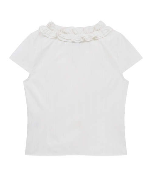 Midnight Move(ミッドナイトムーブ)の「st frill shirt (white)(シャツ/ブラウス・レディース・その他・SMALL/MEDIUM)」の4枚目の写真