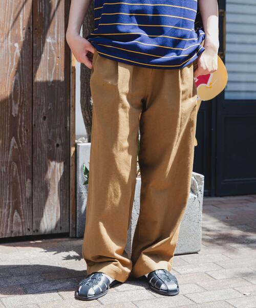 FORK&SPOON(フォークアンドスプーン)の「FORK&SPOON 綿麻ホップサックパンツ(その他パンツ・メンズ・ベージュ系その他/ブラック系その他・4/5)」の5枚目の写真