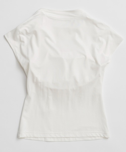 MAISON SPECIAL(メゾンスペシャル)の「Cut-Out Bow Tie Bolero Layered Top/カットアウトボウタイボレロレイヤードトップ(Tシャツ/カットソー・レディース・グレー/ホワイト/ライム・FREE)」の9枚目の写真