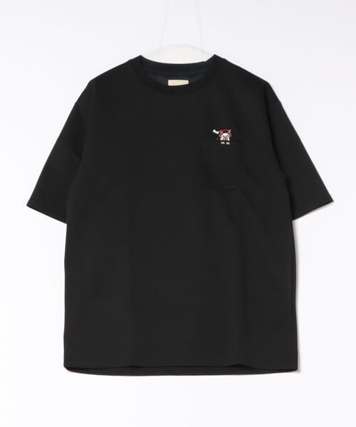 CORISCO(コリスコ)の「接触冷感ワンポイント刺しゅうTEE(M1)(Tシャツ/カットソー・メンズ・ネイビー/ホワイト系1/ブラック/ホワイト系2・MEDIUM/LARGE/X-LARGE)」の3枚目の写真