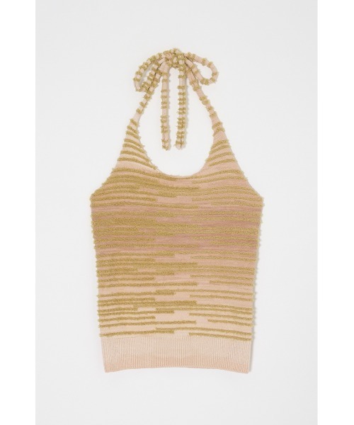 MOUSSY（マウジー）の「MIX YARN HALTER KNIT トップス（ニット/セーター・レディース・ブルー/ピンク/ベージュ・FREE）」の16枚目の写真
