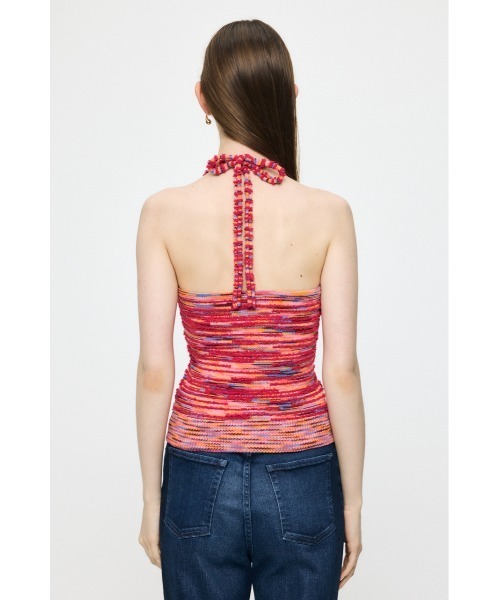 MOUSSY（マウジー）の「MIX YARN HALTER KNIT トップス（ニット/セーター・レディース・ブルー/ピンク/ベージュ・FREE）」の22枚目の写真