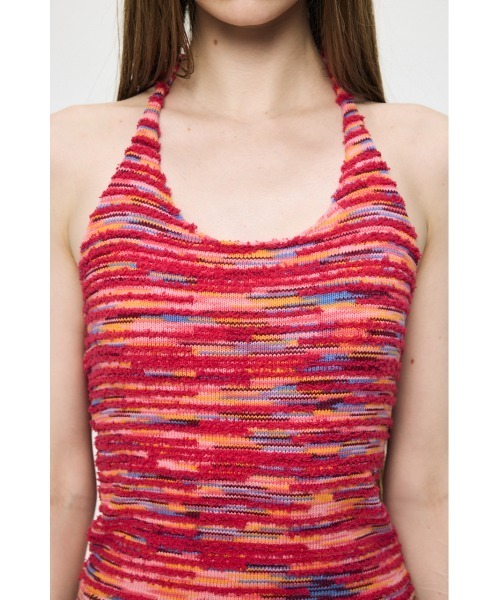 MOUSSY（マウジー）の「MIX YARN HALTER KNIT トップス（ニット/セーター・レディース・ブルー/ピンク/ベージュ・FREE）」の21枚目の写真