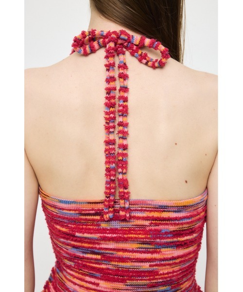 MOUSSY（マウジー）の「MIX YARN HALTER KNIT トップス（ニット/セーター・レディース・ブルー/ピンク/ベージュ・FREE）」の20枚目の写真