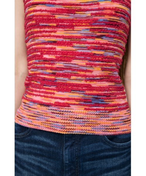 MOUSSY（マウジー）の「MIX YARN HALTER KNIT トップス（ニット/セーター・レディース・ブルー/ピンク/ベージュ・FREE）」の19枚目の写真