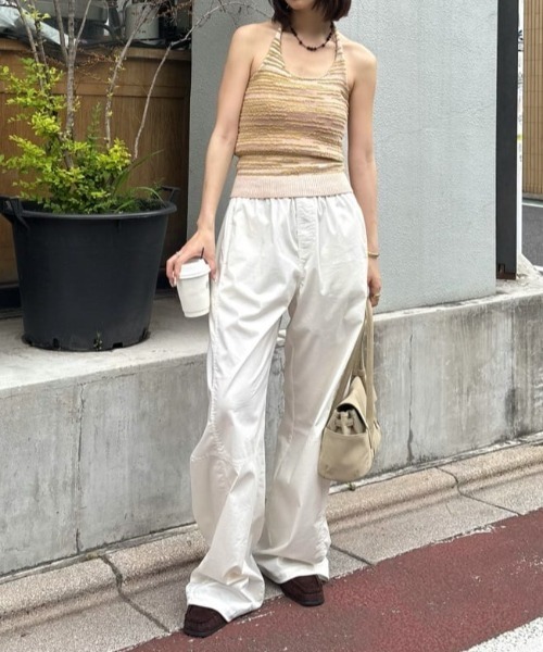 MOUSSY（マウジー）の「MIX YARN HALTER KNIT トップス（ニット/セーター・レディース・ブルー/ピンク/ベージュ・FREE）」の12枚目の写真