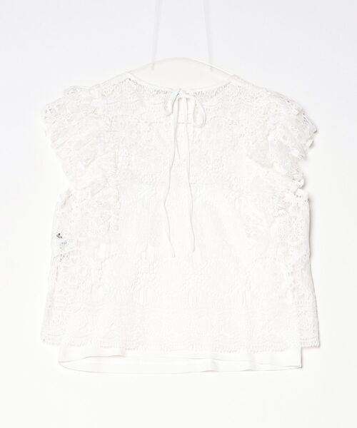 DOUBLE STANDARD CLOTHING(ダブルスタンダードクロージング)の「レースフリルブラウス(シャツ/ブラウス・レディース・オフホワイト/ブラック・36/38)」の3枚目の写真