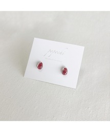 【popochi】小粒 ピアス レジン シンプル 大人 上品 ミニピアス 軽量 デイリー ドライフラワー(MA)
