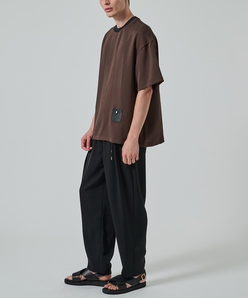 CULLNI(クルニ)の「【CULLNI】別注 Minimal Pocket S/S TEE Art Pique(Tシャツ/カットソー・メンズ・ブラウン・1)」の2枚目の写真