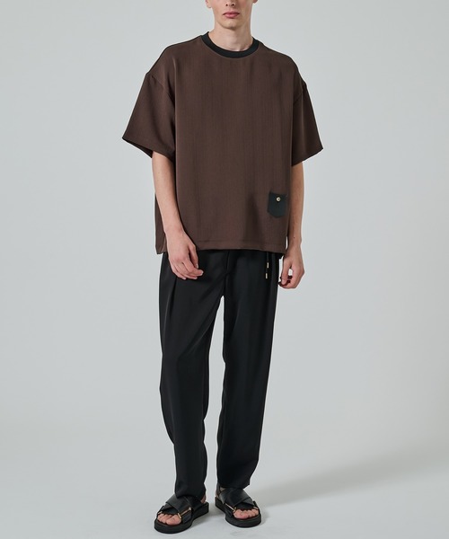 CULLNI(クルニ)の「【CULLNI】別注 Minimal Pocket S/S TEE Art Pique(Tシャツ/カットソー・メンズ・ブラウン・1)」の3枚目の写真