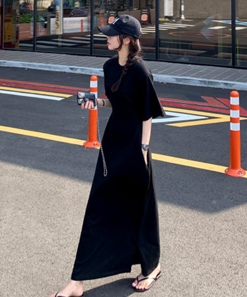 FAVORITO(ファヴォリート)の「ロングワンピース(ワンピース・レディース・ブラック/ピンク/ライトグレー・F)」の1枚目の写真
