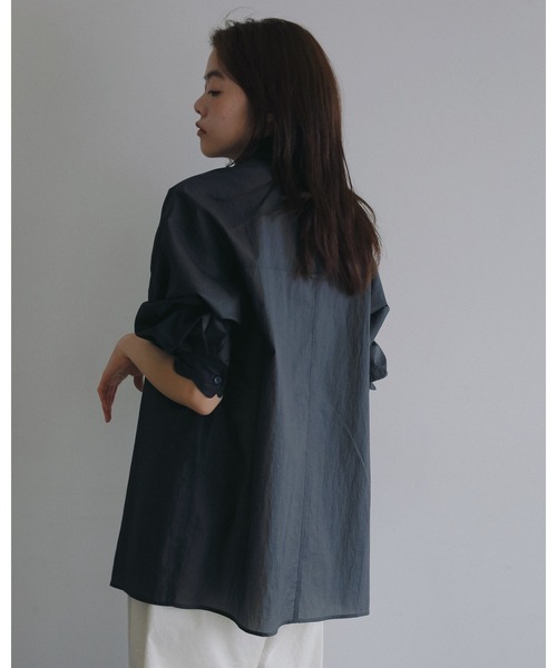 anuke（アンヌーク）の「Sheer Ripstop Shirts（シャツ/ブラウス・レディース・チャコールグレー/ブルー系その他・FREE）」の14枚目の写真