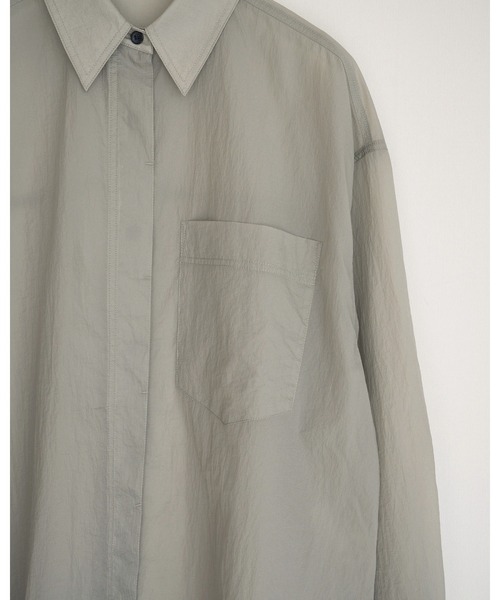 anuke（アンヌーク）の「Sheer Ripstop Shirts（シャツ/ブラウス・レディース・チャコールグレー/ブルー系その他・FREE）」の7枚目の写真