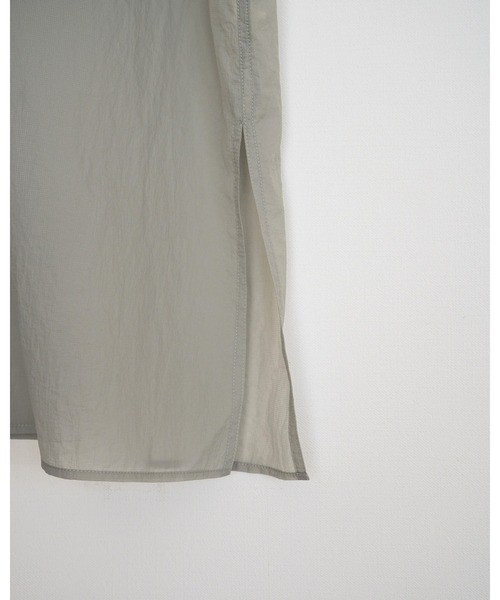anuke（アンヌーク）の「Sheer Ripstop Shirts（シャツ/ブラウス・レディース・チャコールグレー/ブルー系その他・FREE）」の5枚目の写真