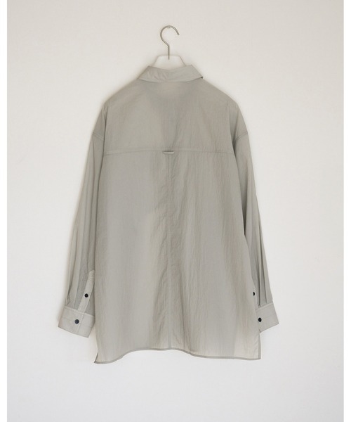 anuke（アンヌーク）の「Sheer Ripstop Shirts（シャツ/ブラウス・レディース・チャコールグレー/ブルー系その他・FREE）」の4枚目の写真